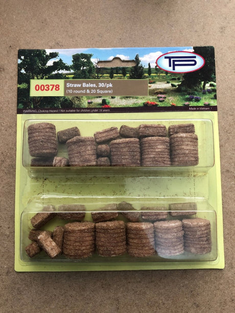 Tasma 00378 Straw Bales (30 Pack) - OO Gauge - Phillips Hobbies