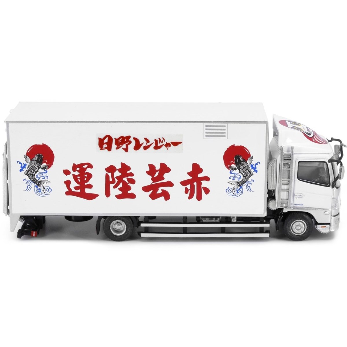 Tiny Models Hino 500 Box Lorry - Red Yun Land Transport (1:76 Scale) - Phillips Hobbies