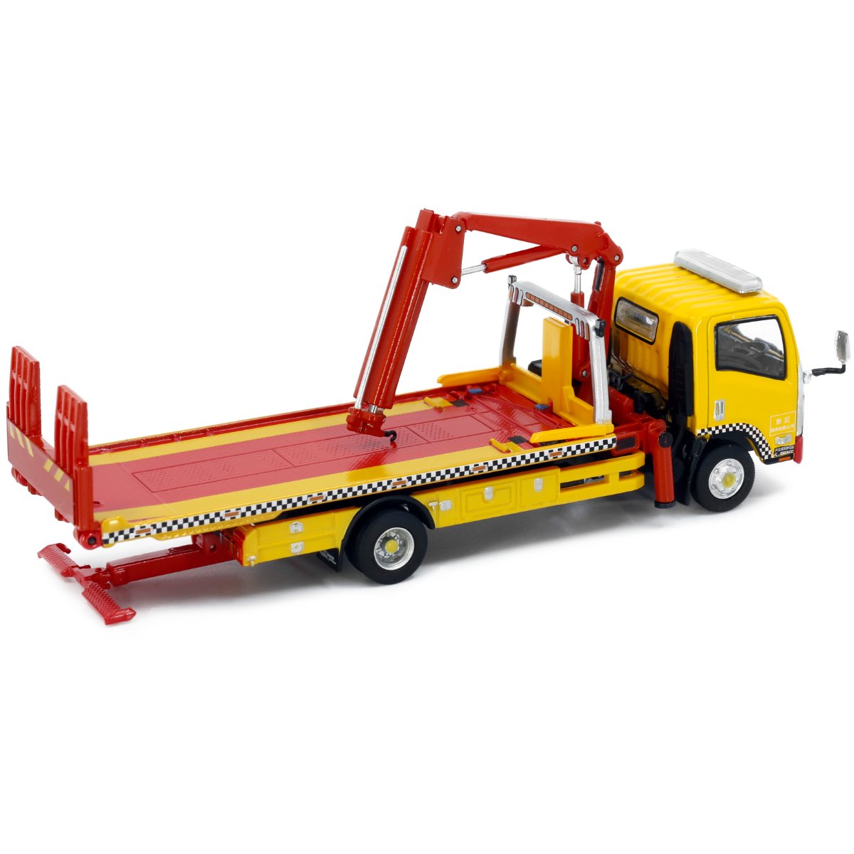 Tiny Models Isuzu N Series Macau Flatbed Tow Truck Yellow (1:64 Scale) - Phillips Hobbies