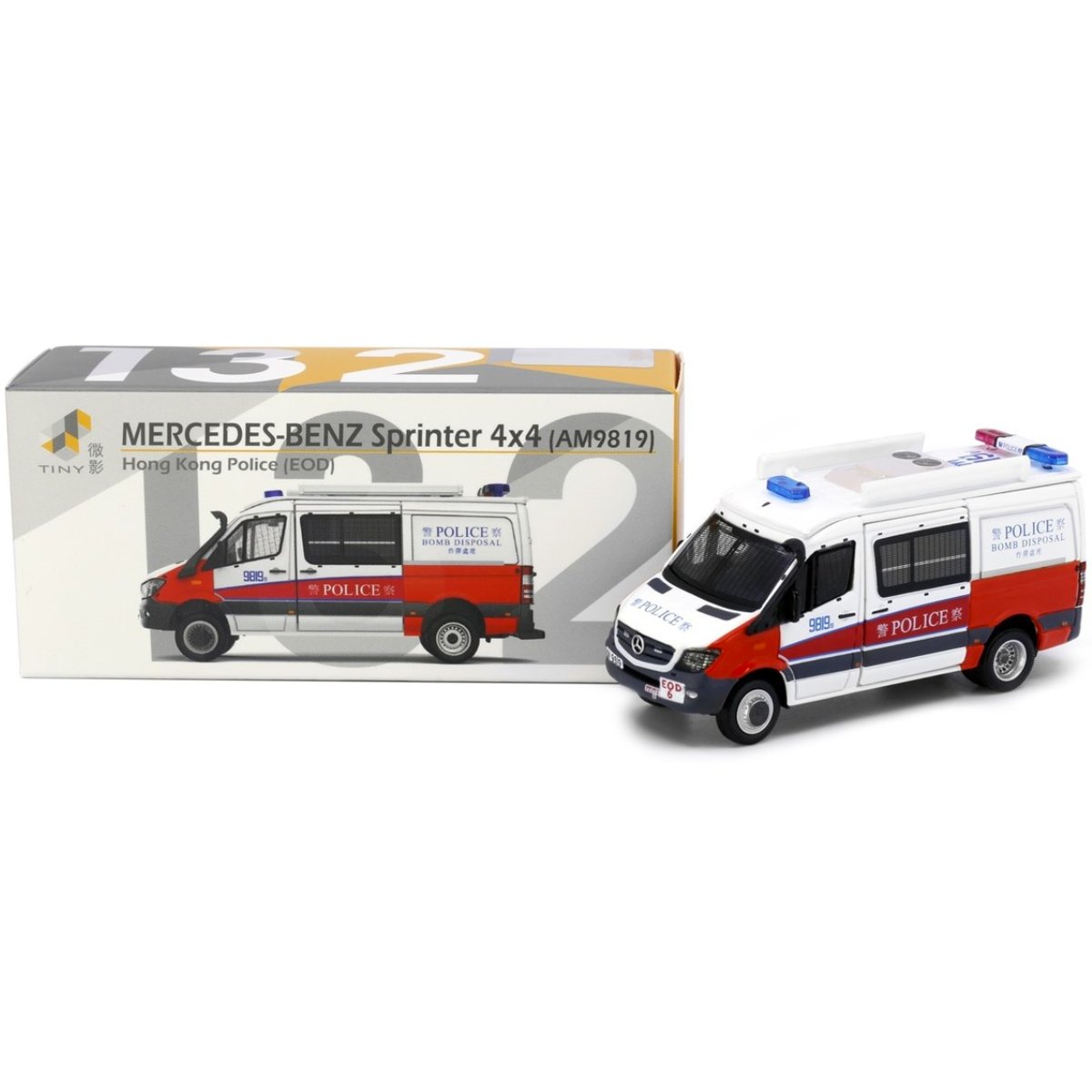 Tiny Models Mercedes-Benz Sprinter FL EOD Red White (1:76 Scale ...