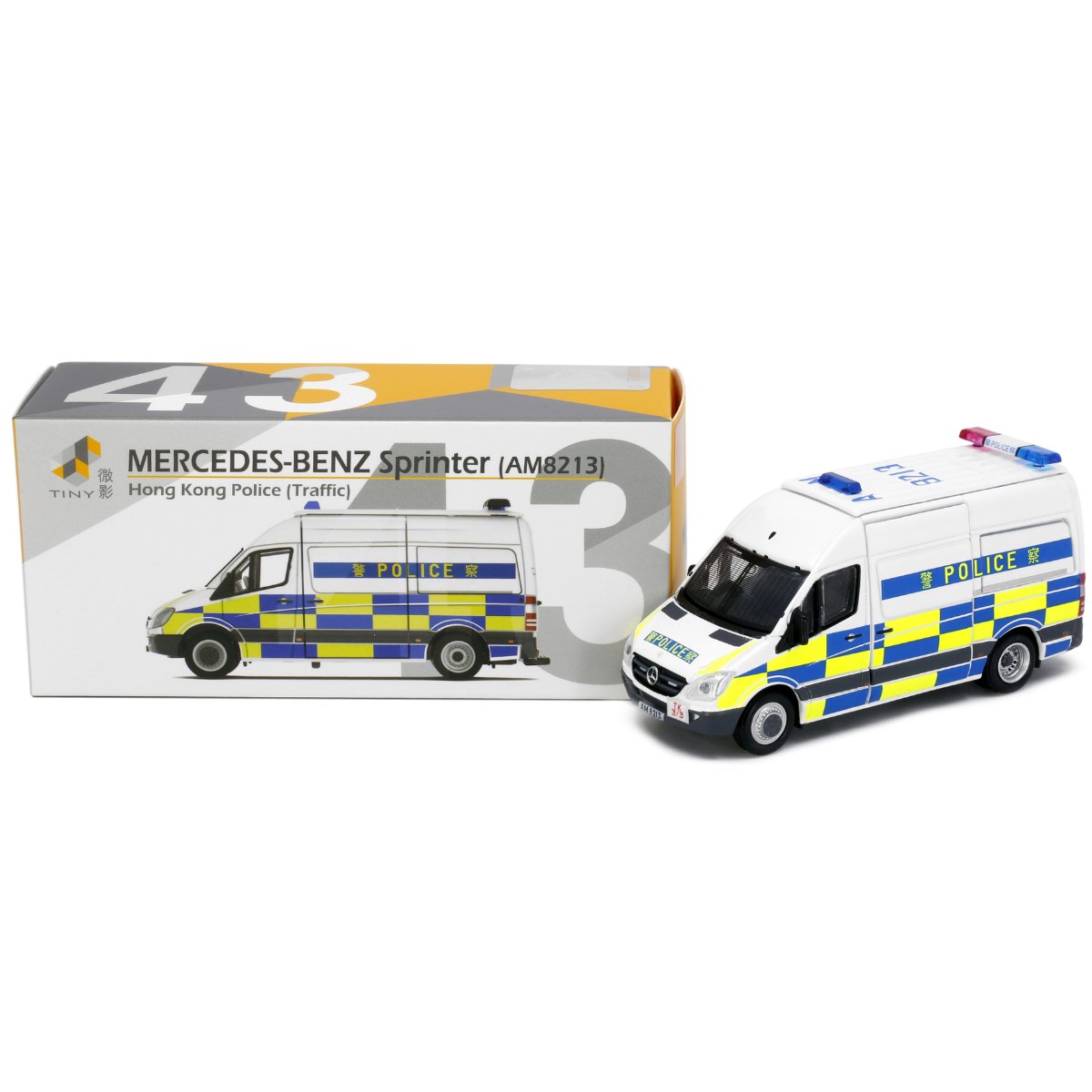 Tiny Models Mercedes-Benz Sprinter High Roof Police - Traffic (1:76 Scale) - Phillips Hobbies
