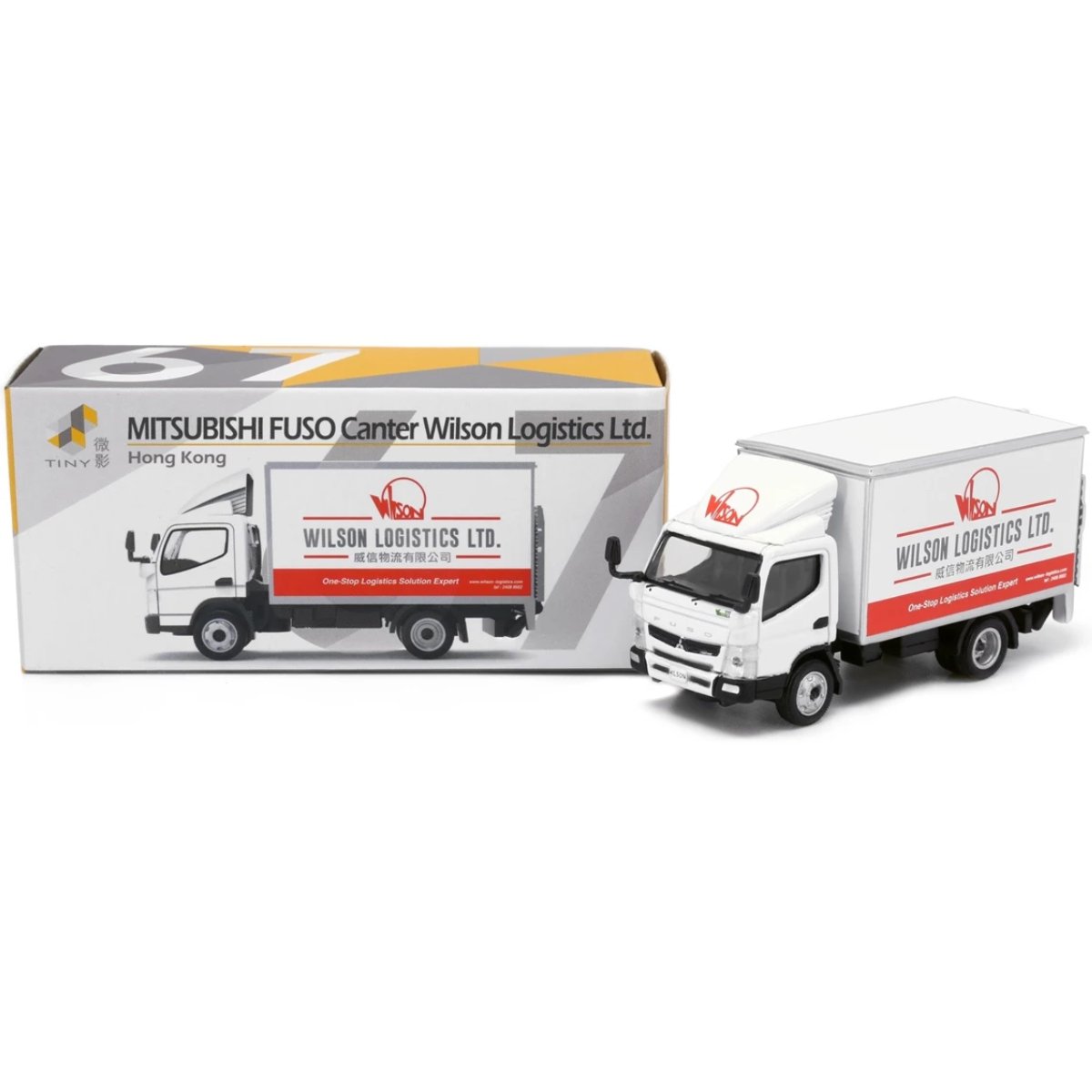 Tiny Models Mitsubishi Fuso Canter Box Lorry Wilson Logistics Ltd (1:76 Scale) - Phillips Hobbies