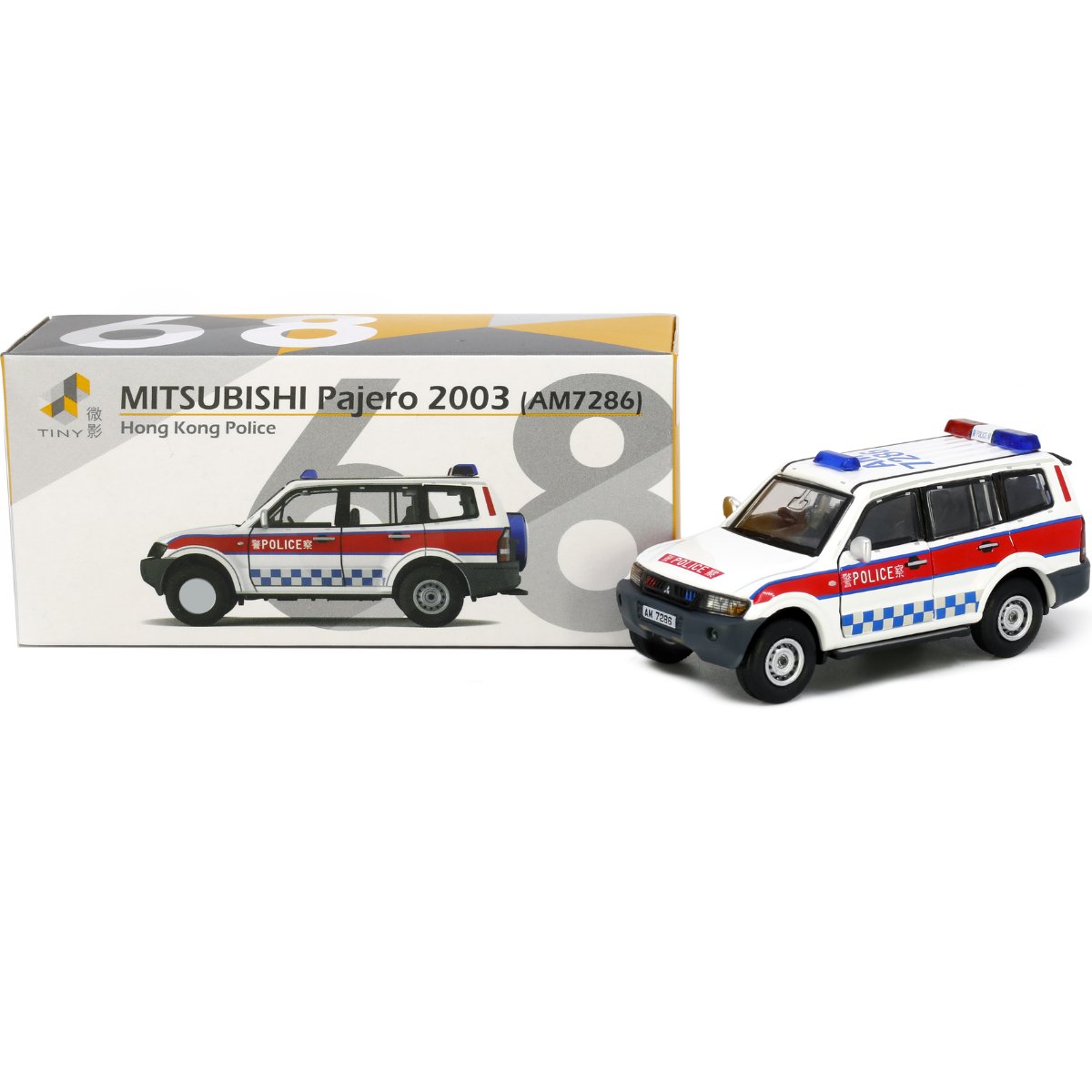 Tiny Models Police Mitsubishi Pajero 2003 (1:64 Scale) - Phillips Hobbies