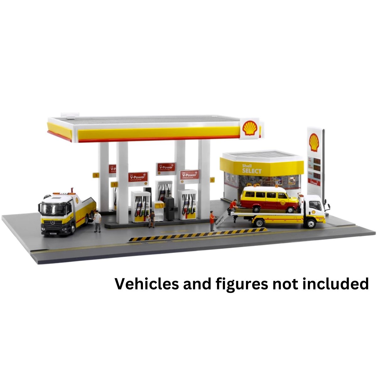 Tiny Models Shell Petrol Station Diorama Playset (1:64 / 1:76