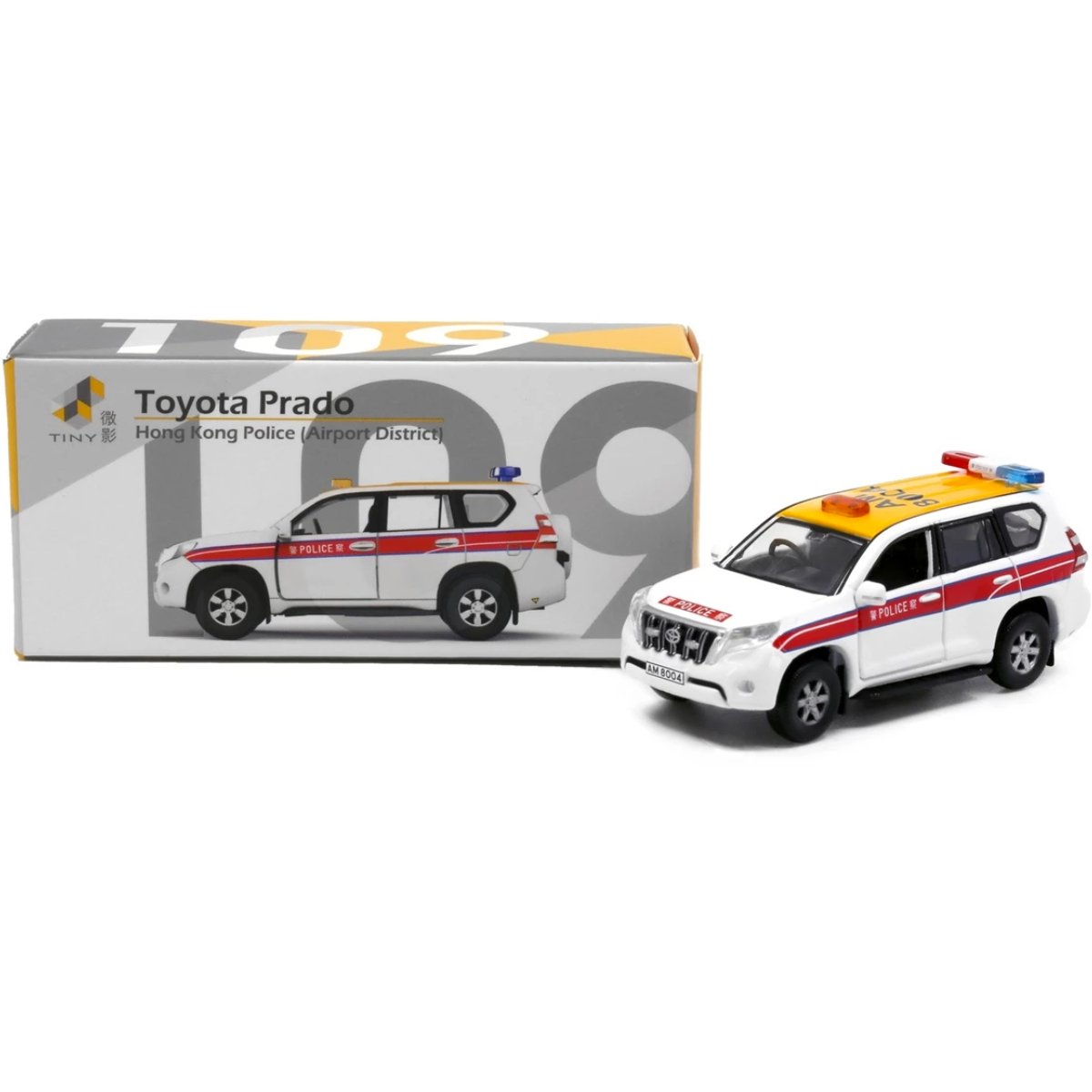 Tiny Models Toyota Prado Police - Airport District (1:64 Scale) - Phillips Hobbies