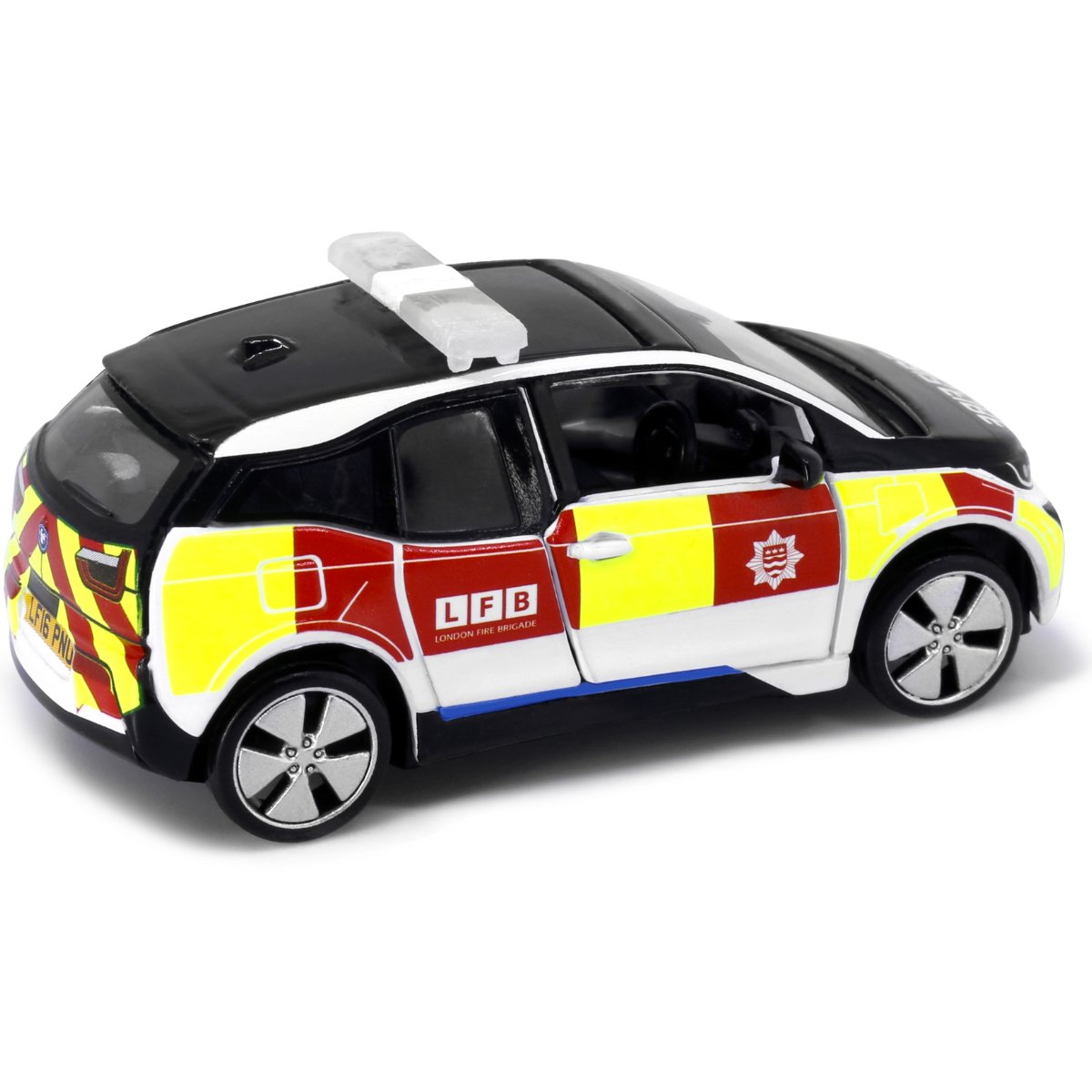 Tiny Models UK13 BMW i3 UK London Fire Brigade Patrol Car (1:64 Scale) - Phillips Hobbies