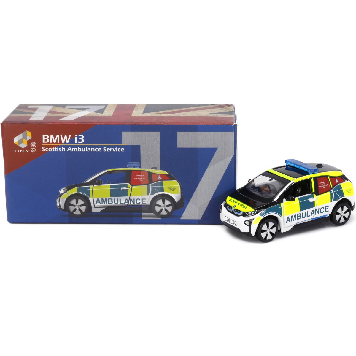 Tiny Models UK17 BMW i3 Scottish Ambulance Service (1:64 Scale) - Phillips Hobbies