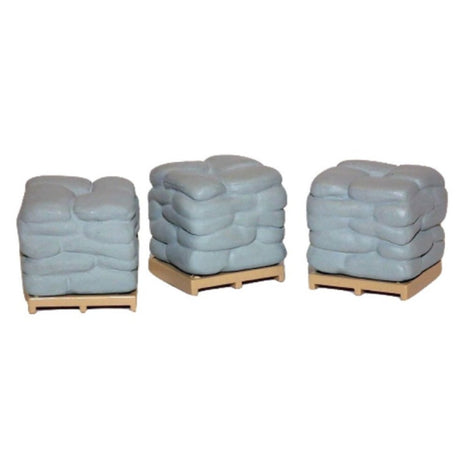 Unit Models Sacks on Pallets (3 Pack) - OO Gauge - Phillips Hobbies