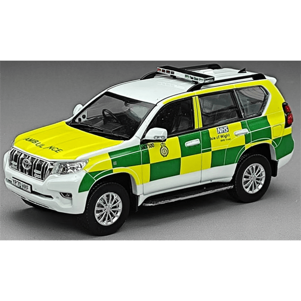 Vitesse Toyota Land Cruiser Prado 2018 UK Ambulance Service Isle of Wight NHS Trust - 1:43 Scale Model - Phillips Hobbies