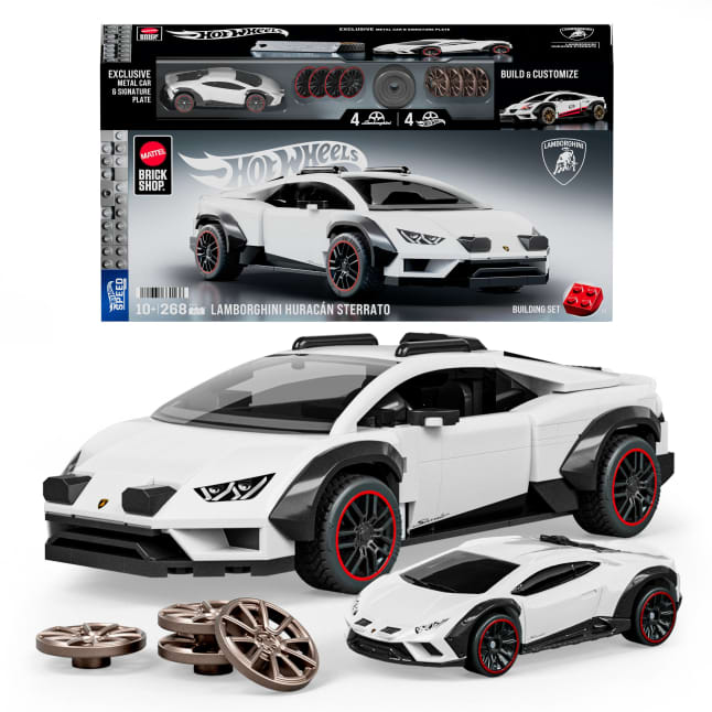 Mattel Brick Shop Hot Wheels Lamborghini Huracán Sterrato Building Toy Kit