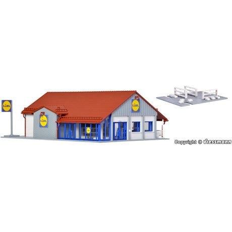 Vollmer 43662 Lidl Supermarket Plastic Kit - HO / OO Gauge - Phillips Hobbies