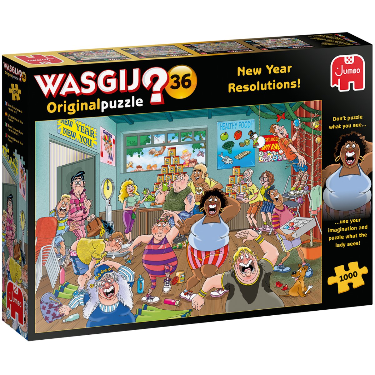 Wasgij Original 36 New Year Resolutions! Jigsaw Puzzle (1000 Pieces) - Phillips Hobbies