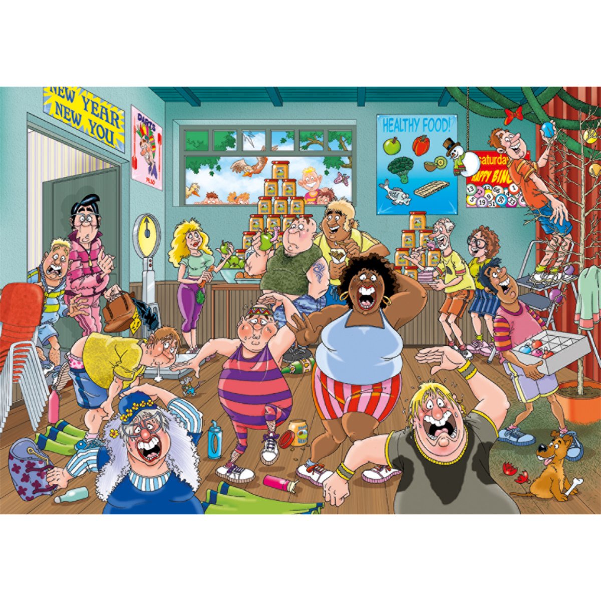 Wasgij Original 36 New Year Resolutions! Jigsaw Puzzle (1000 Pieces) - Phillips Hobbies