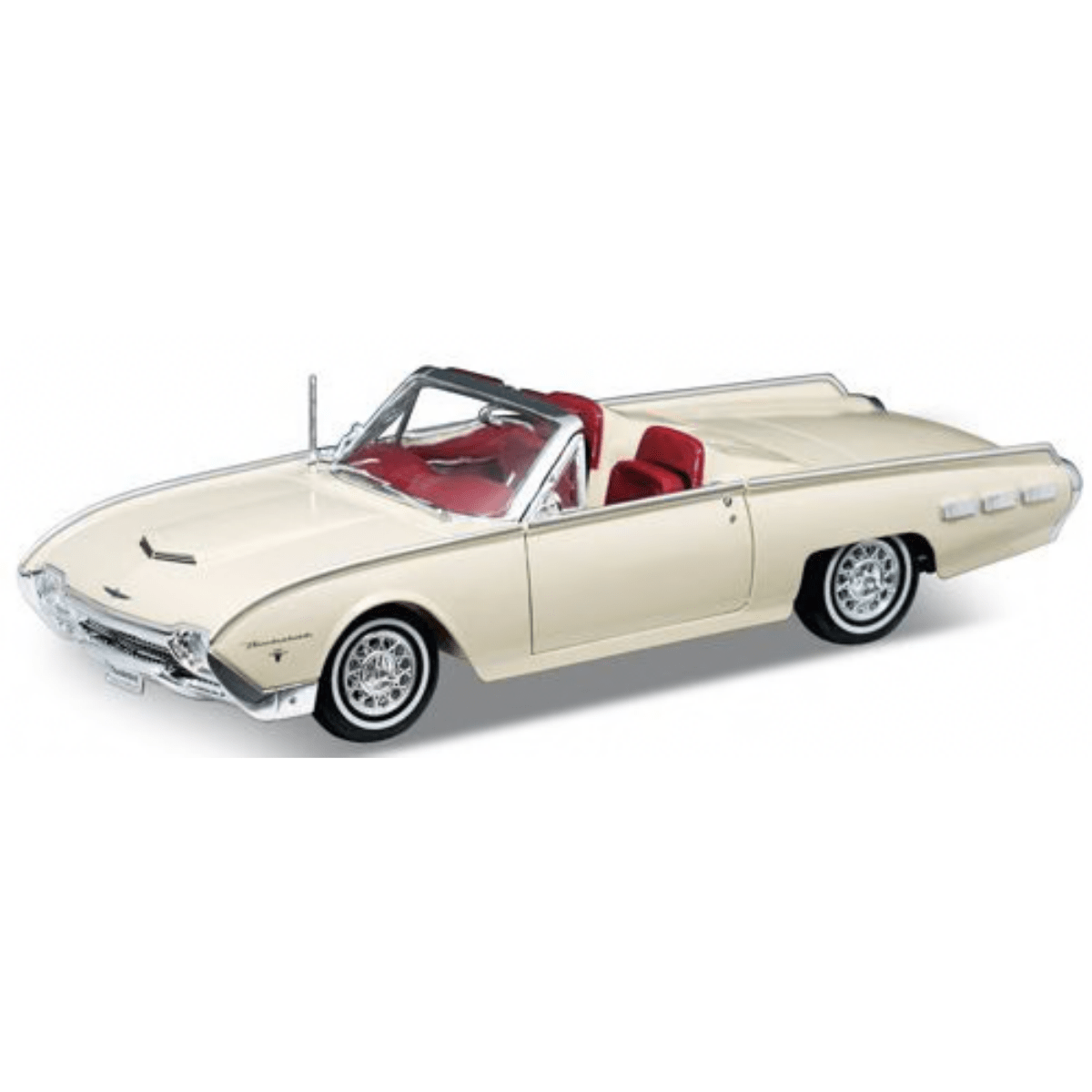 Welly Ford Thunderbird 1962 Cream - 1:18 Scale Model Car - Phillips Hobbies