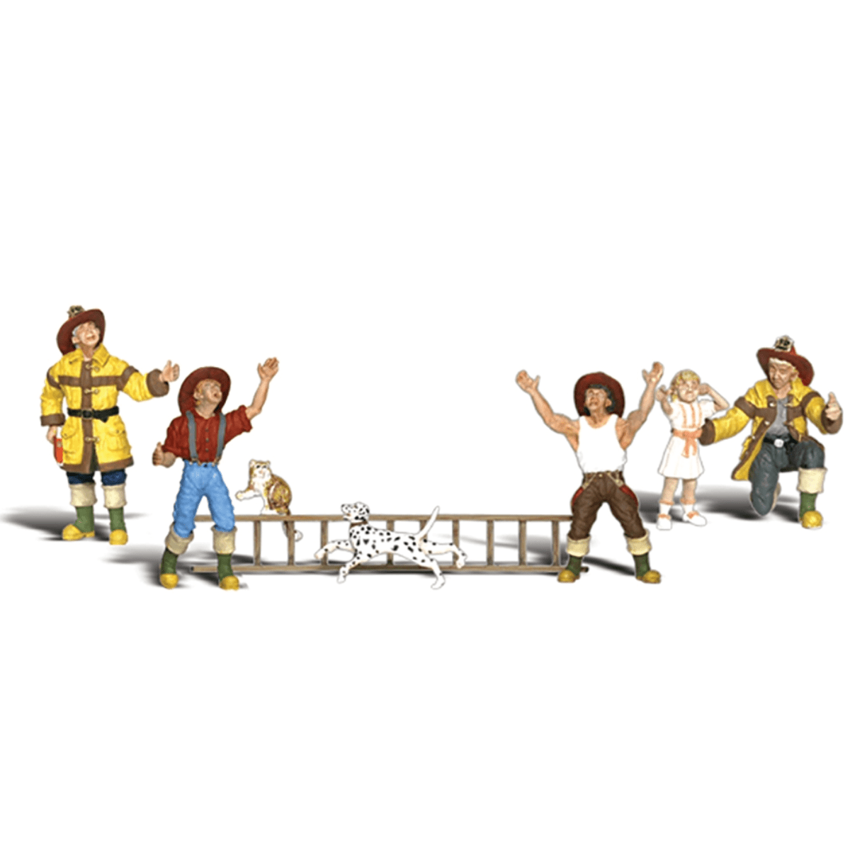Woodland Scenics Firemen To The Rescue Figures - OO/HO Gauge - Phillips Hobbies