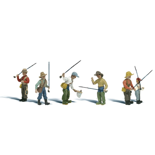 Woodland Scenics Fly Fishermen Figures - OO/HO Gauge - Phillips Hobbies