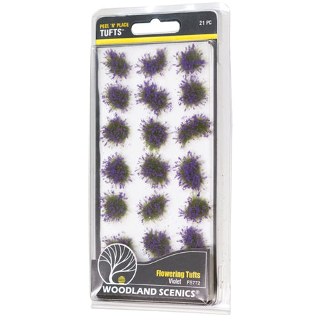 Woodland Scenics Violet Flowering Tufts x21 - Peel 'N' Place - Phillips Hobbies