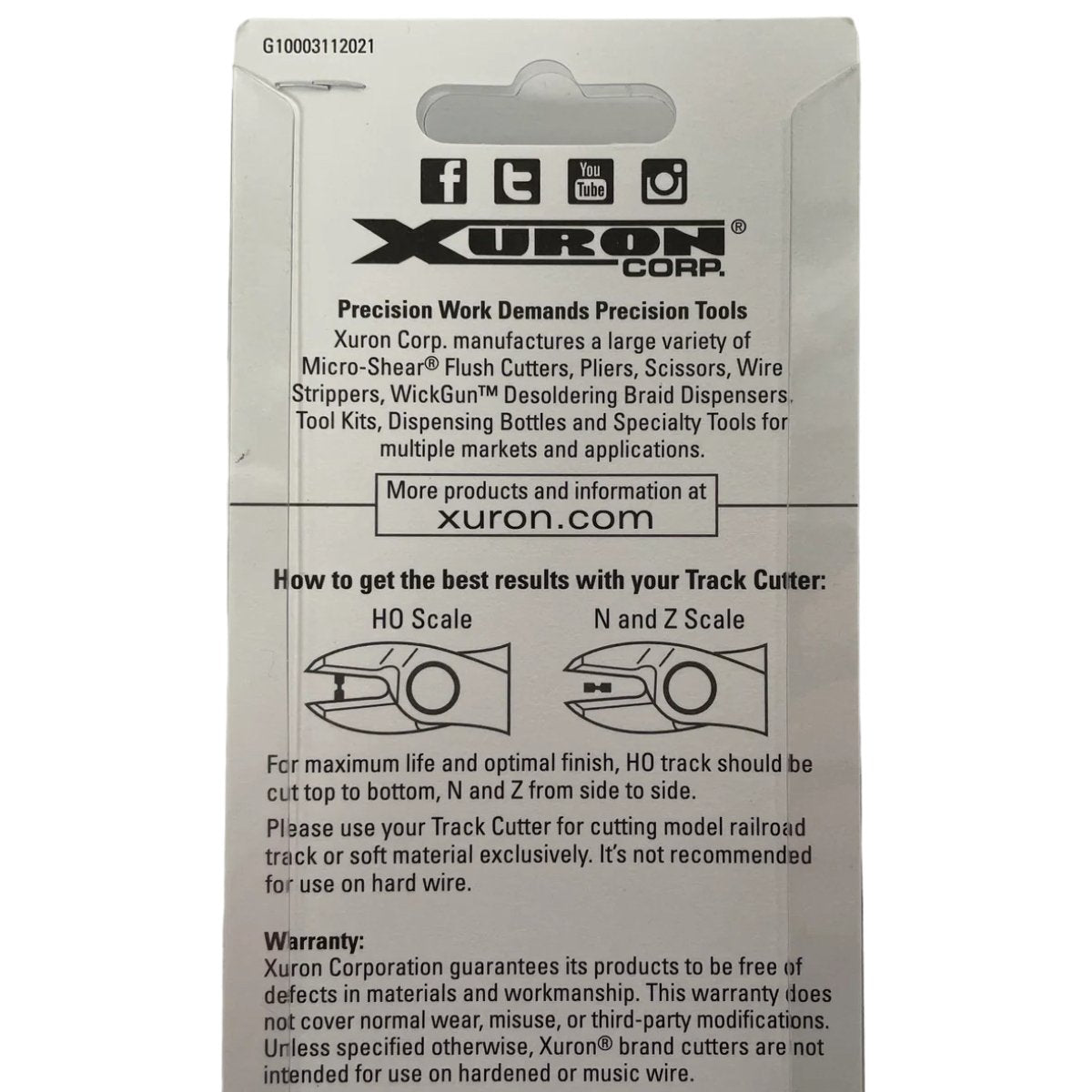Xuron 2175B Semi - Flush Track Cutting Shears - Phillips Hobbies